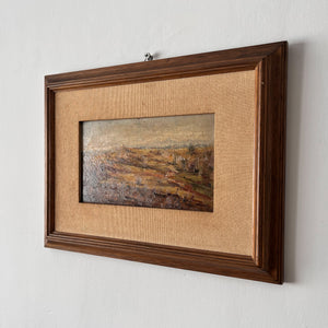Italian Impressionist Oil On Board Painting, Ochre