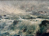 Italian Impressionist Oil On Board Painting, Blue
