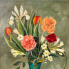 Oil On Board Floral Painting