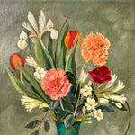 Load image into Gallery viewer, Oil On Board Floral Painting
