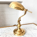 Load image into Gallery viewer, Vintage Brass Scalloped Table Lamp
