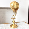 Vintage Brass Scalloped Table Lamp
