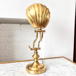 Load image into Gallery viewer, Vintage Brass Scalloped Table Lamp
