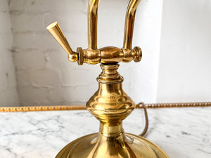Vintage Brass Scalloped Table Lamp