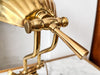 Vintage Brass Scalloped Table Lamp