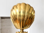 Load image into Gallery viewer, Vintage Brass Scalloped Table Lamp
