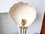 Load image into Gallery viewer, Vintage Brass Scalloped Table Lamp
