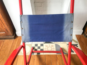 Mid Century German Folding Deck Chair / Chaise Longue