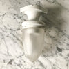 Vintage Circa 1930s French Ceramic Wall / Ceiling Light With Frosted Glass