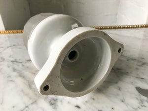 Vintage Circa 1930s French Ceramic Wall / Ceiling Light With Frosted Glass