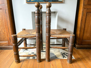 Set Of Four Vintage Dining Chairs In The Style Of Charles Dudouyt